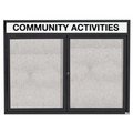 Aarco Aarco Products ODCC3648RHBK 48 in. W x 36 in. H Outdoor Enclosed Bulletin Board with Heater - Black ODCC3648RHBK